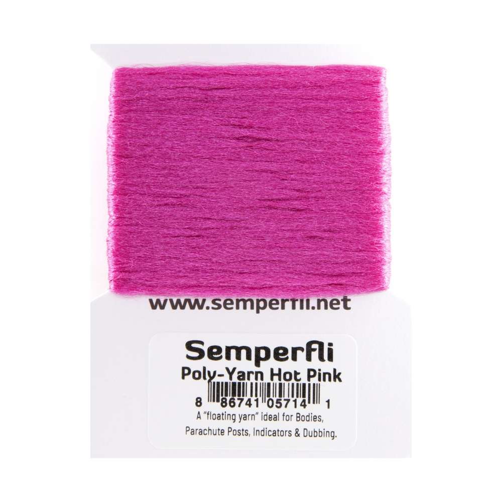 Semperfli Poly-Yarn Hot Pink Fly Tying Materials Ultimate Floating Yarn For Bodies and Parachute Posts